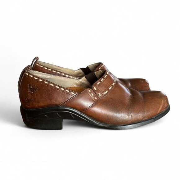 Ariat Shoes - Ariat Shoes Size 8 B Style 52320 Leather Booty Brown Slip On